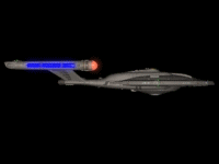Rotating image of an NX starship